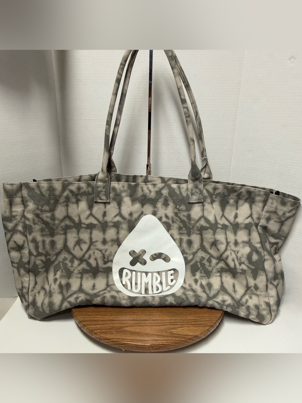 Rumble Boxing Extra Large Wide Logo Grey Tie Dye Carryall Equipment Tote Bag